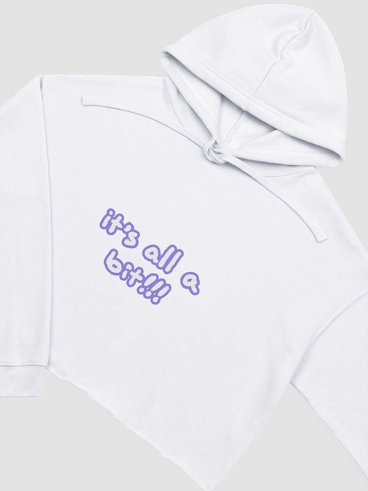 “It’s all a bit!!!” (lined design, #9081ED) fleece cropped hoodie product image (29)
