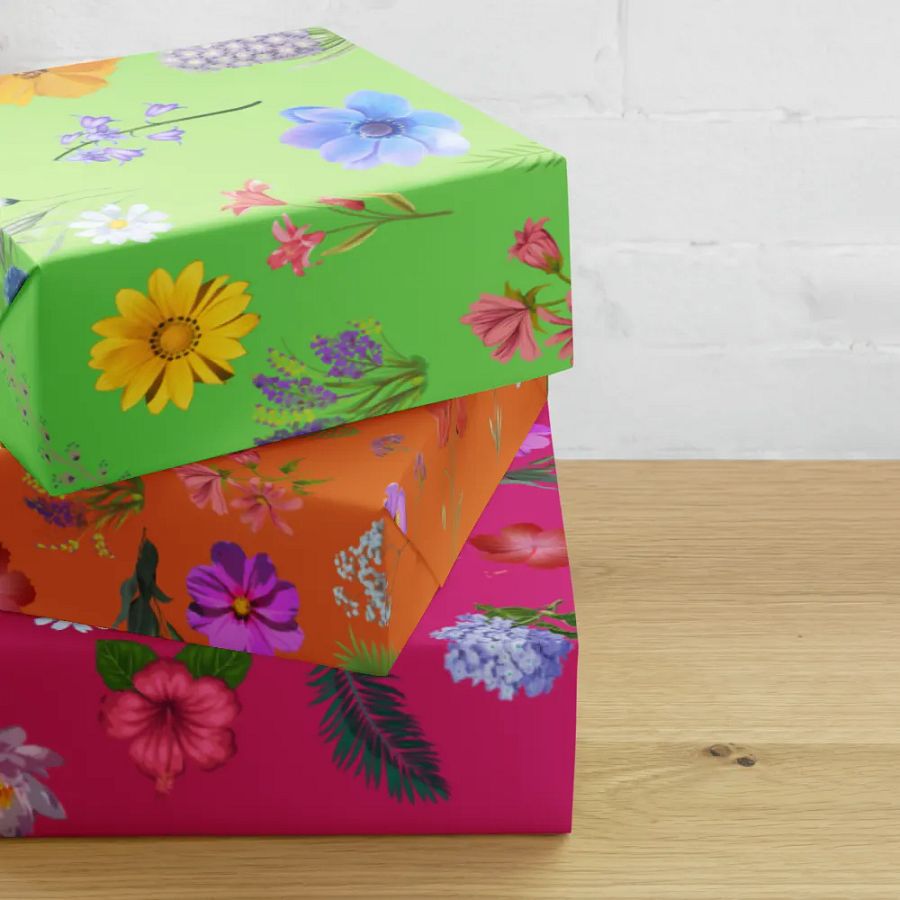 Floral Kaleidoscope Wrapping Paper Set product image (10)