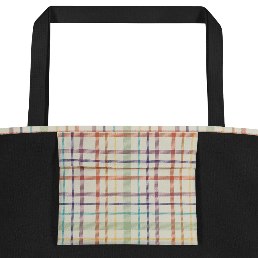 Centered Eight Color Plaid Tote Bag product image (4)