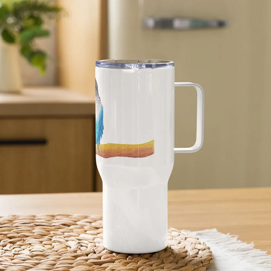 Lovebirds Drawing Travel Cup product image (11)