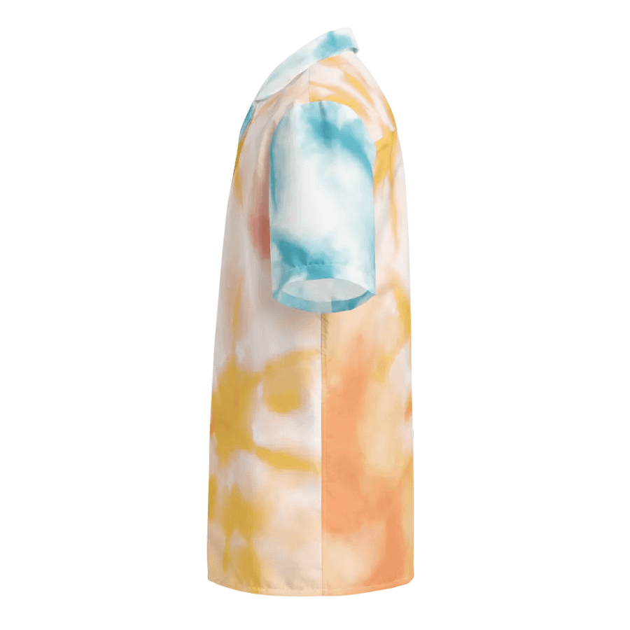 Pastel Colored Tie Dye All-over Printed Hawaiian Shirt product image (4)