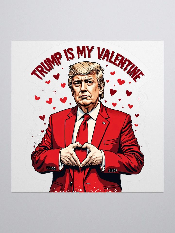 Trump is My Valentine - Funny Valentine's Day Kiss Cut Stickers product image (3)