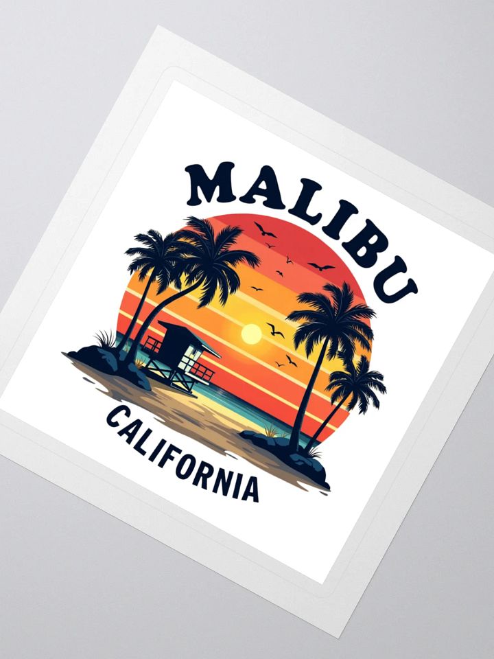 Malibu Sunset Kiss Cut Stickers product image (2)