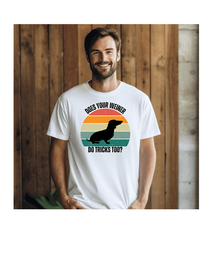 Retro Dog Silhouette T-Shirt Weiner Dog Dachshund product image (11)