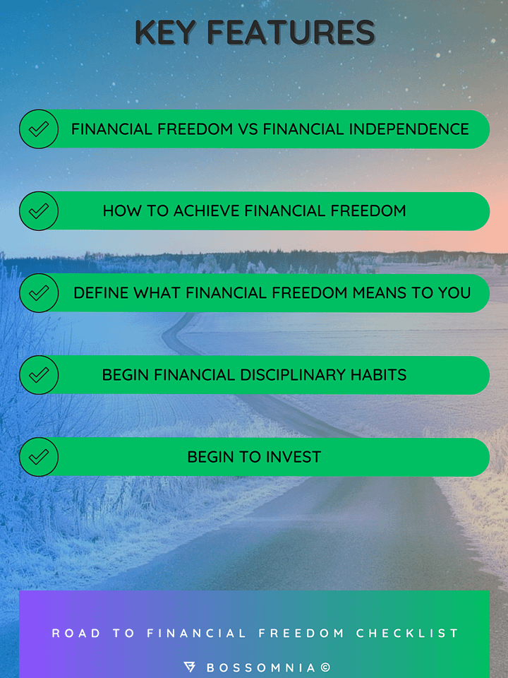 Road To Financial Freedom Checklist product image (2)