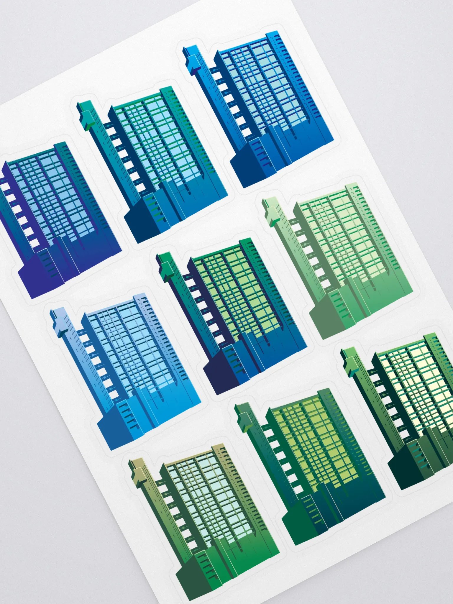 Trellick Colour Stickers | Blue-Green product image (1)