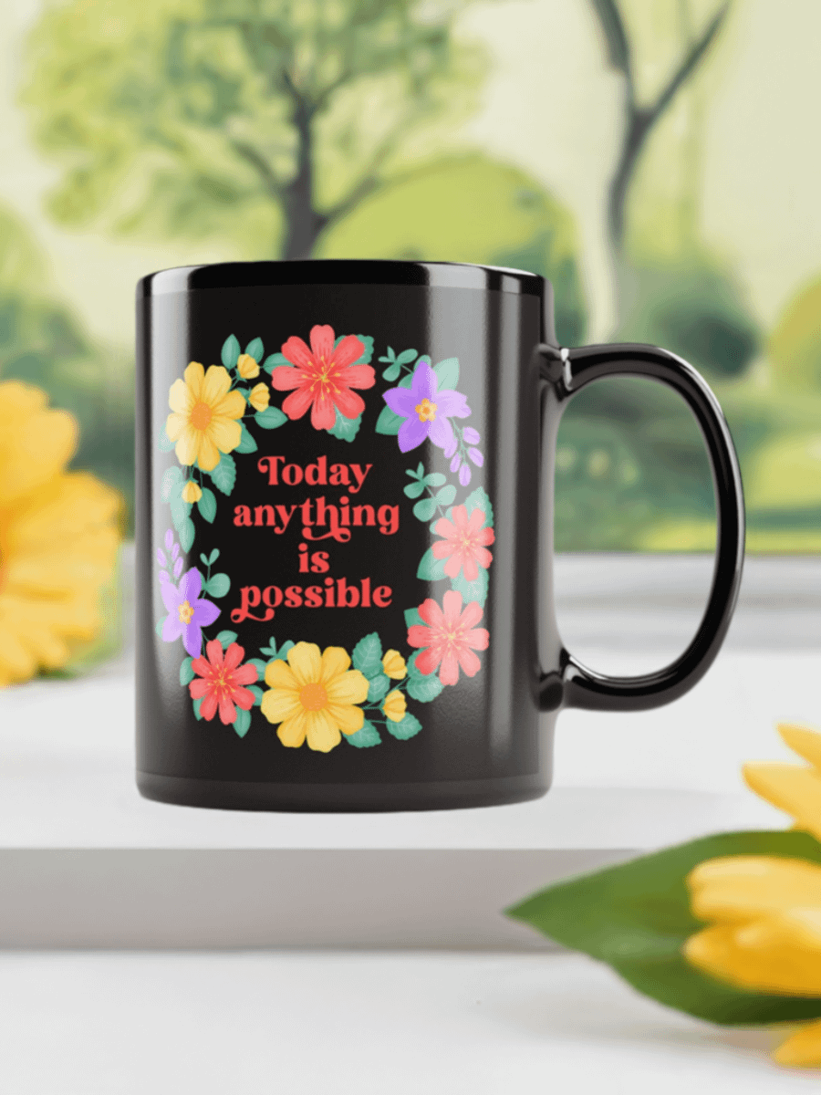 Today anything is possible - Black Mug product image (7)