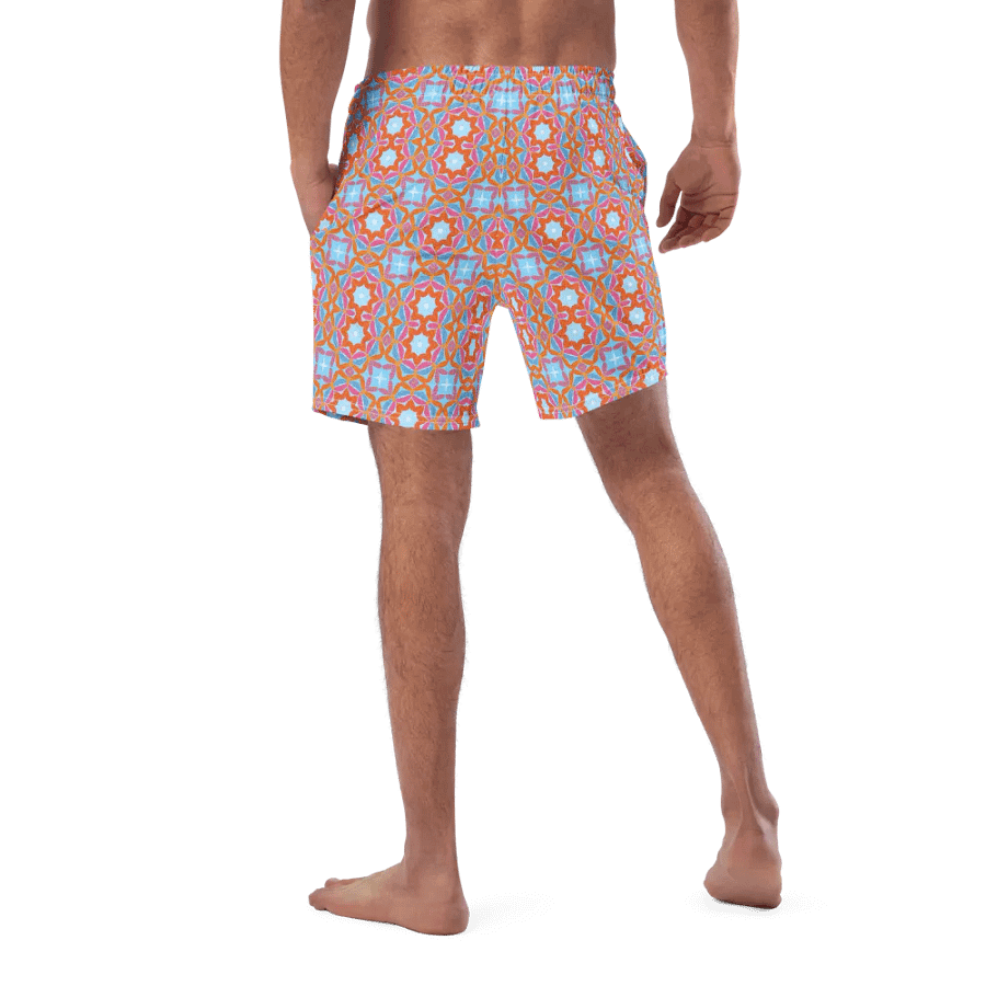Vibrant Geometric Swim Trunks for Men product image (1)