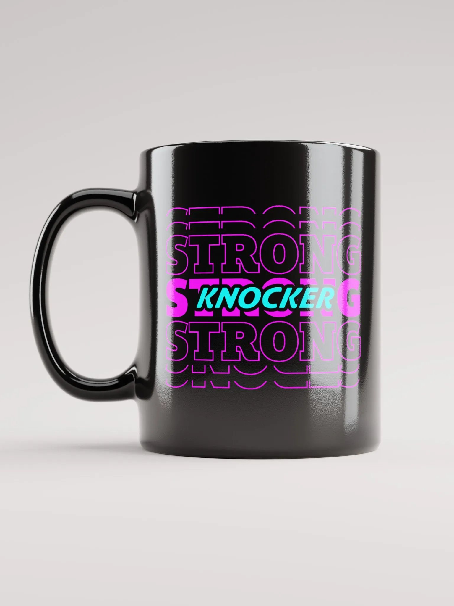 KNOCKER STRONG GLOSSY BLACK MUG product image (1)