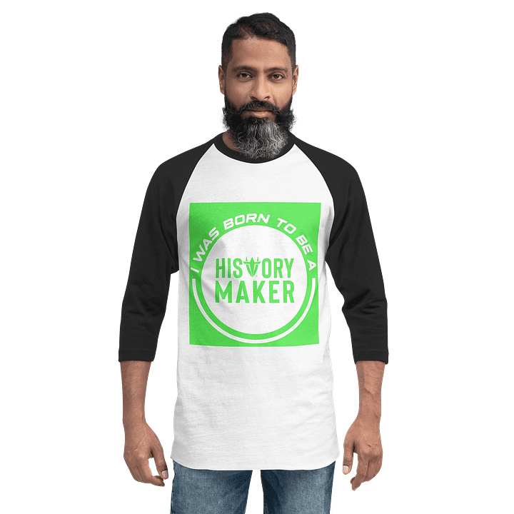 I Was Born to Be A White Raglan product image (2)
