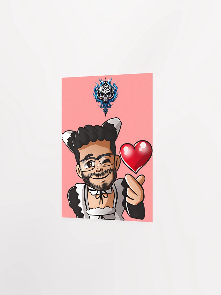 "Maid J " Heart Poster (Pink) product image (2)