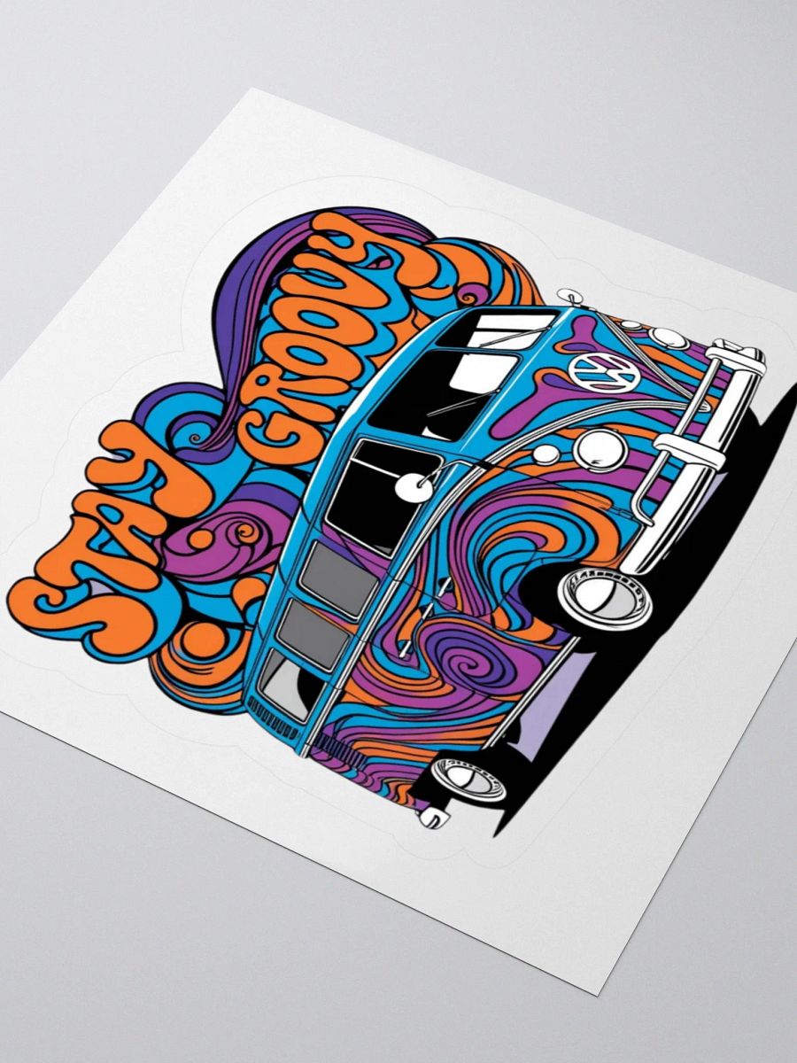 Retro Groove Van Kiss Cut Stickers product image (3)