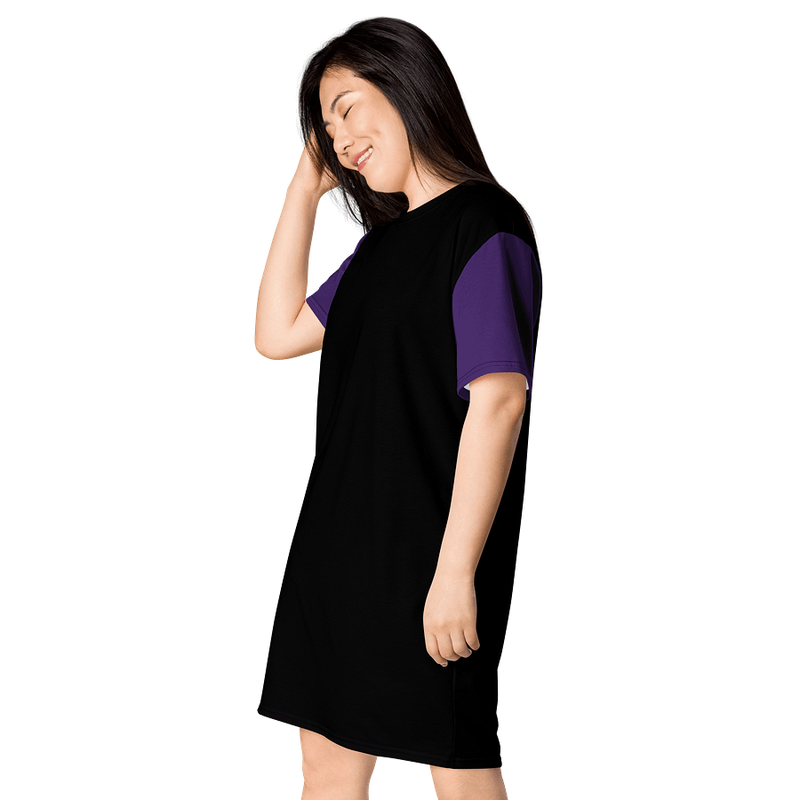 Midnight Veil Designs Gothic Fantasy T-Shirt Dress - Black & Purple Oversized Fit product image (3)
