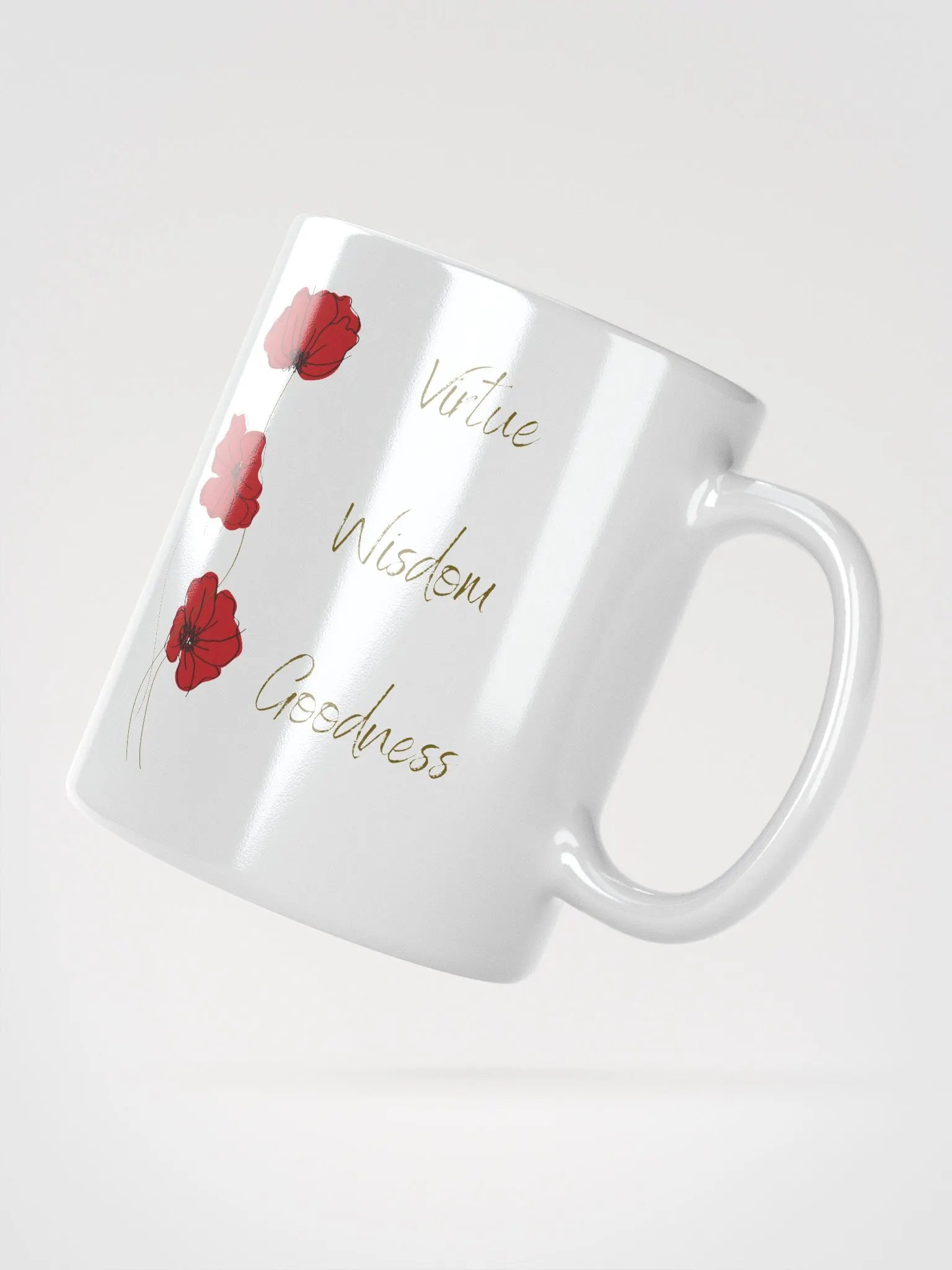 Virtue Wisdom Goodness Poppies Mug product image (2)