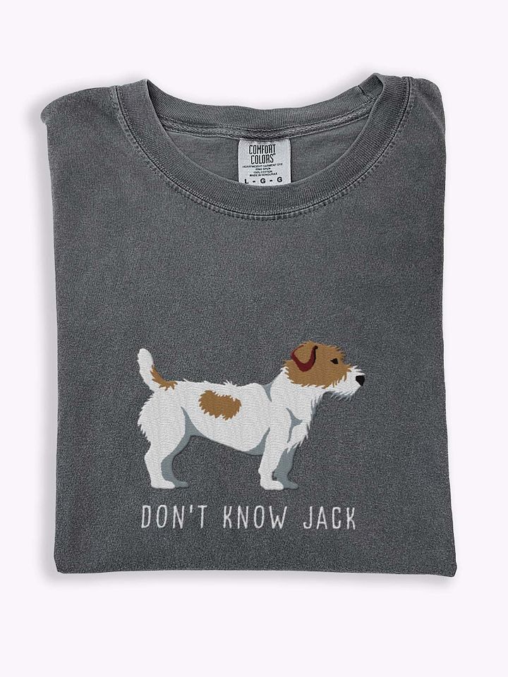 Don't Know Jack T-Shirt(Embroidered) of a Jack Russell Terrier(Rough Coat) product image (1)
