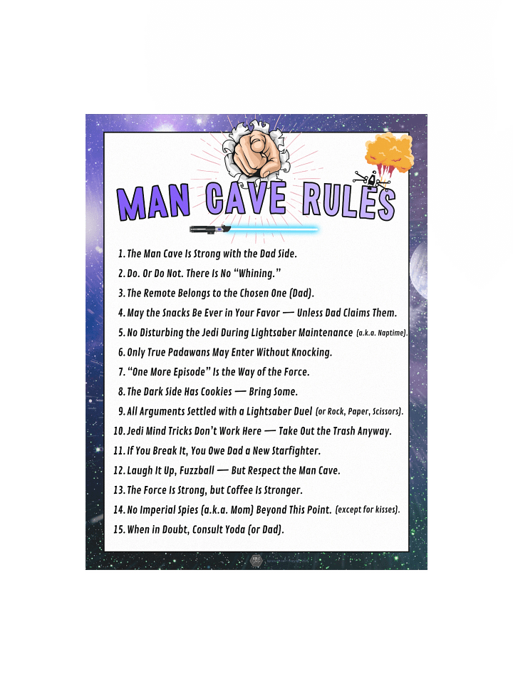 Man Cave Rules - Star Wars Dads product image (1)