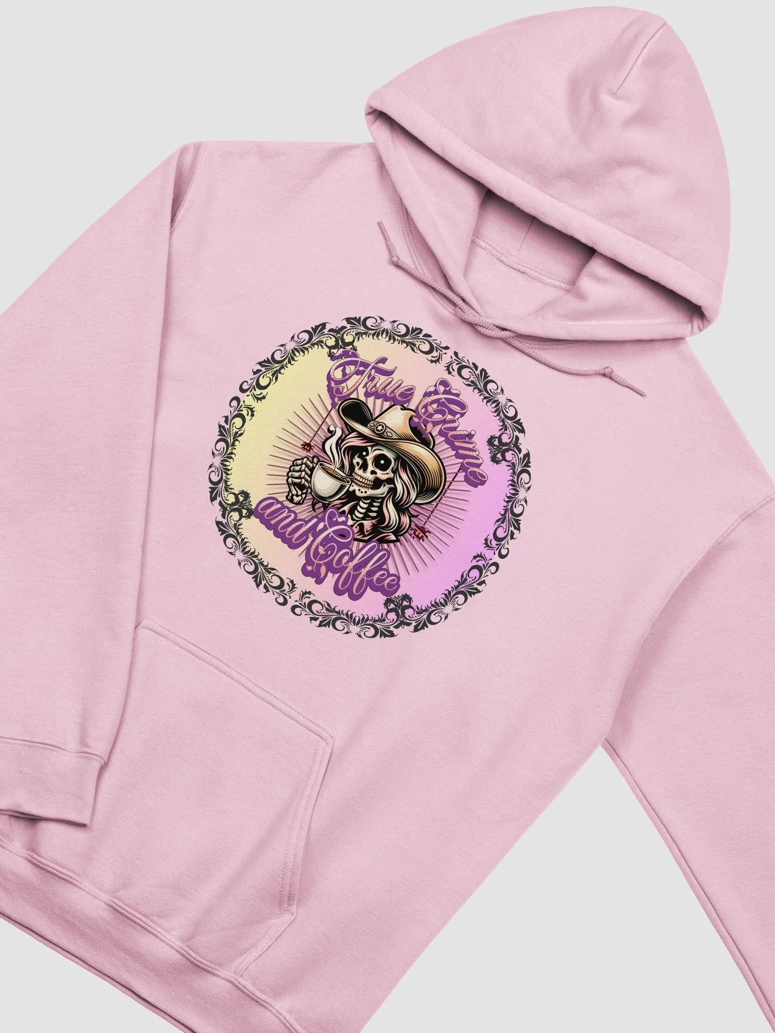 True Crime Skeleton & Coffee Hoodie product image (2)