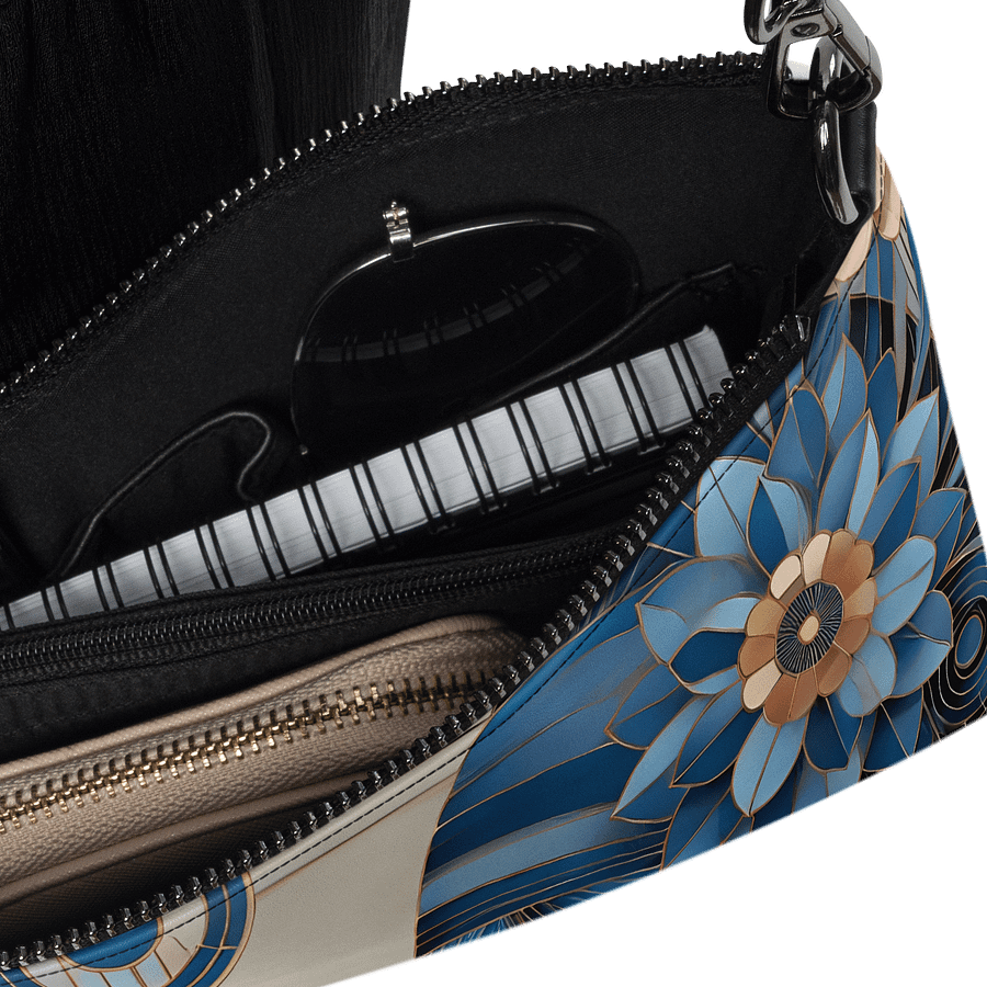 Art Deco Blue Floral Crossbody Bag product image (3)