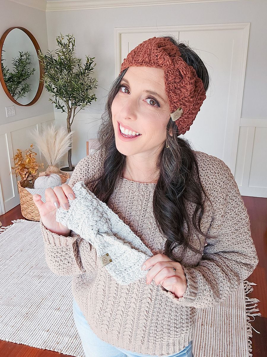 Twisted Wheat Ear Warmer Pattern product image (4)