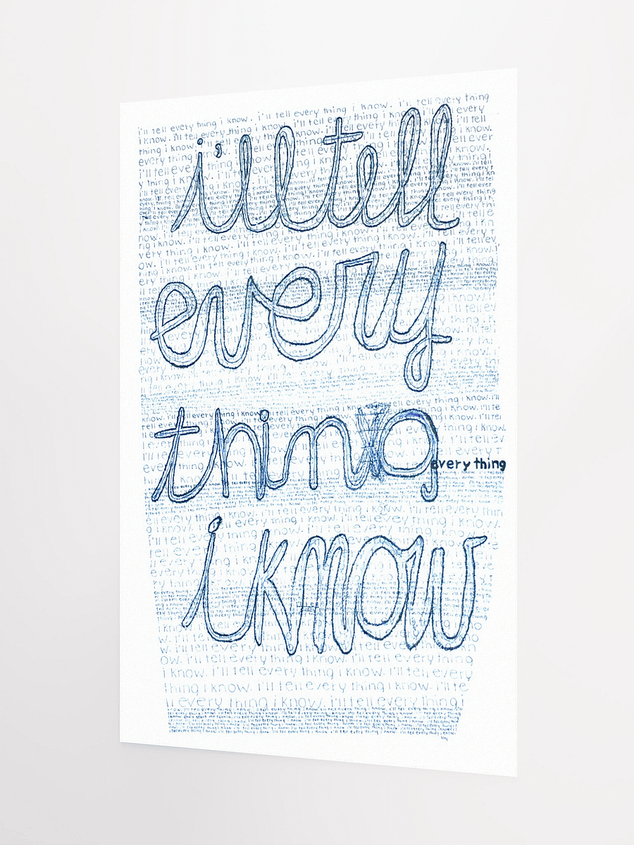 I'll Tell Everything Poster product image (4)