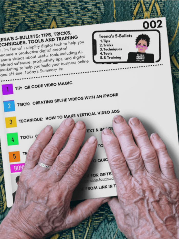 002 - TEENA'S 5-BULLETS: TIPS, TRICKS, TECHNIQUES, TOOLS AND TRAINING product image (1)