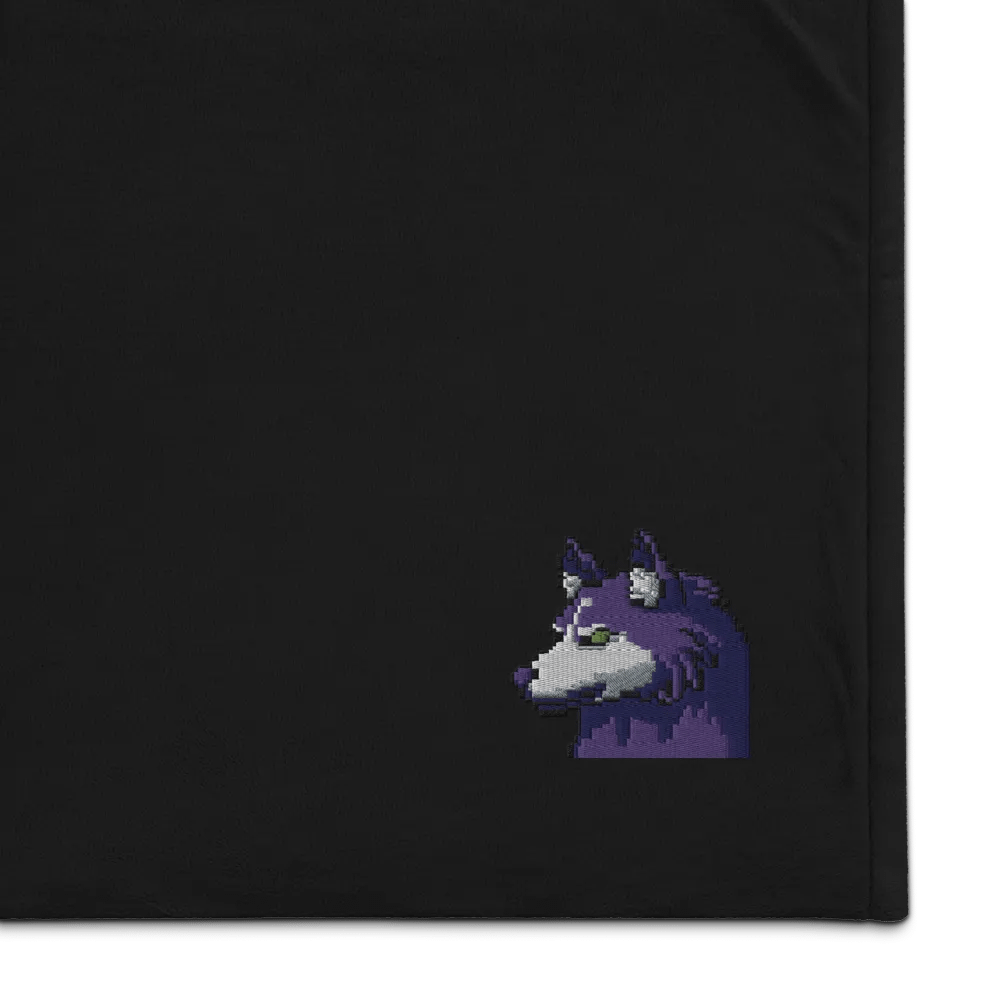 Pixel wolf Fluff blankie product image (1)