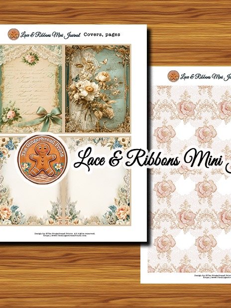 Weekly 100 Images Bundle "Lace & Ribbons" + Mini Journal + Card Digital Download product image (10)