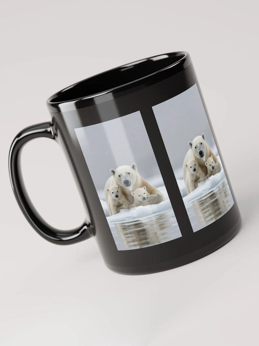 Polar Bear Arctic Reflections Black Glossy Mug product image (5)