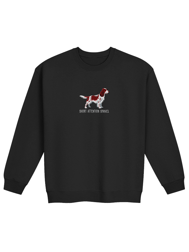 Short Attention Spaniel Sweatshirt (Embroidered) of an English Springer Spaniel(Liver) product image (1)