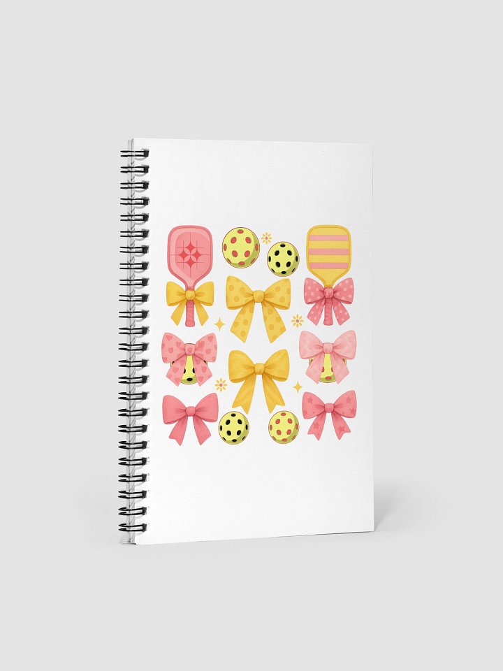 Pickleball Paddles Bows Whimsical Paradise Notebook product image (2)