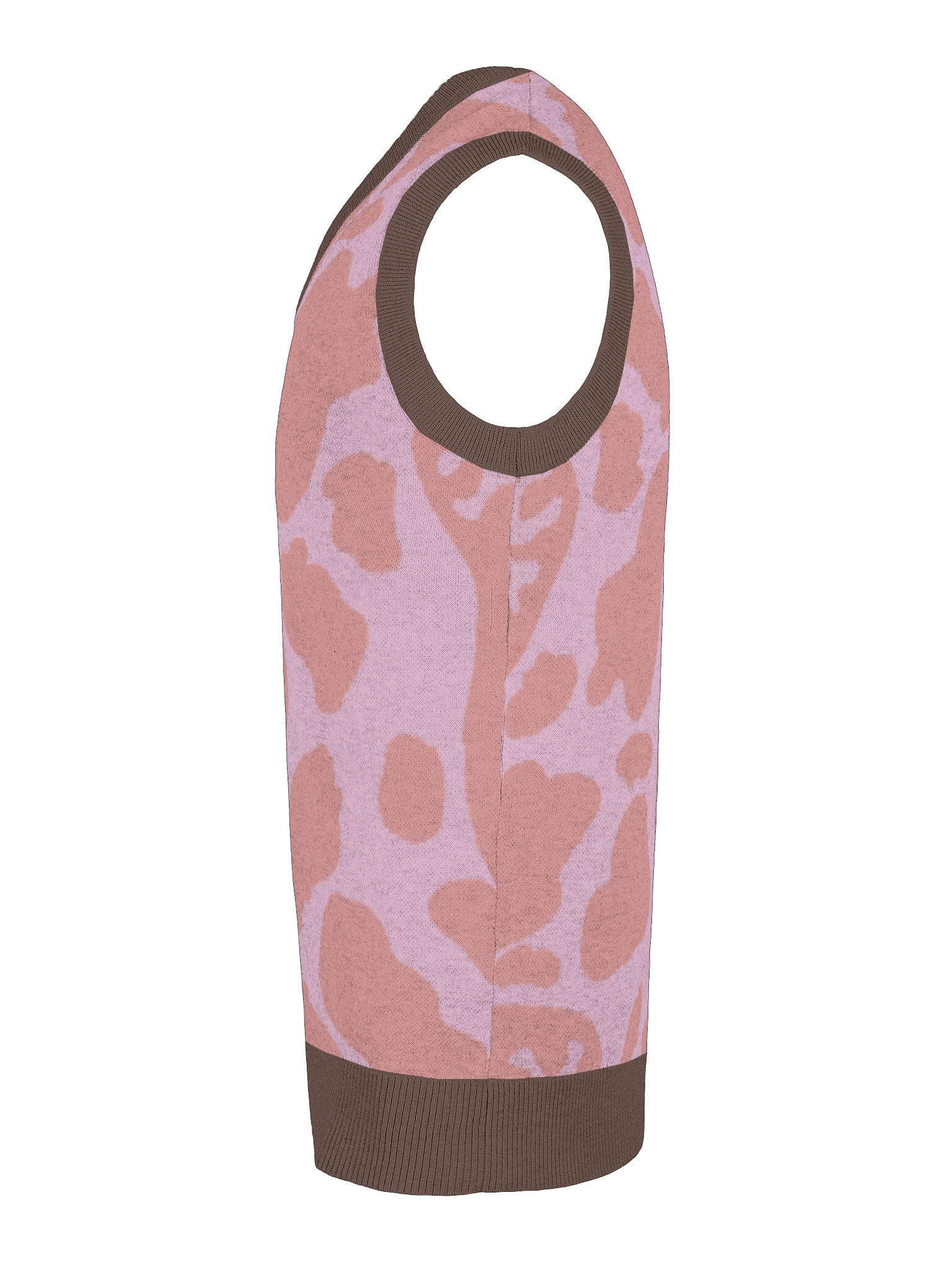 BLVD Cow Print Sweater Vest Pink Diamonds product image (6)