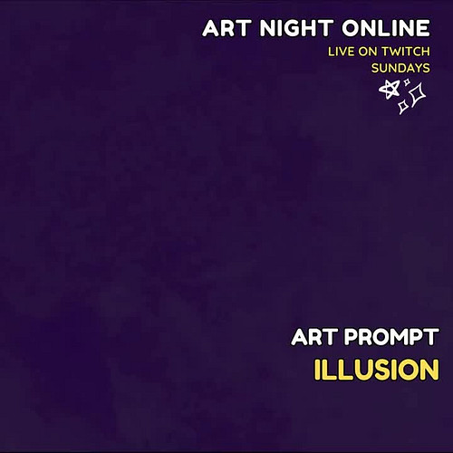 It's Sunday so we play #tunes and make #art! Join us on #Twitch NOW! Today your prompt is #Illusion! Art by the amazing alf_c...