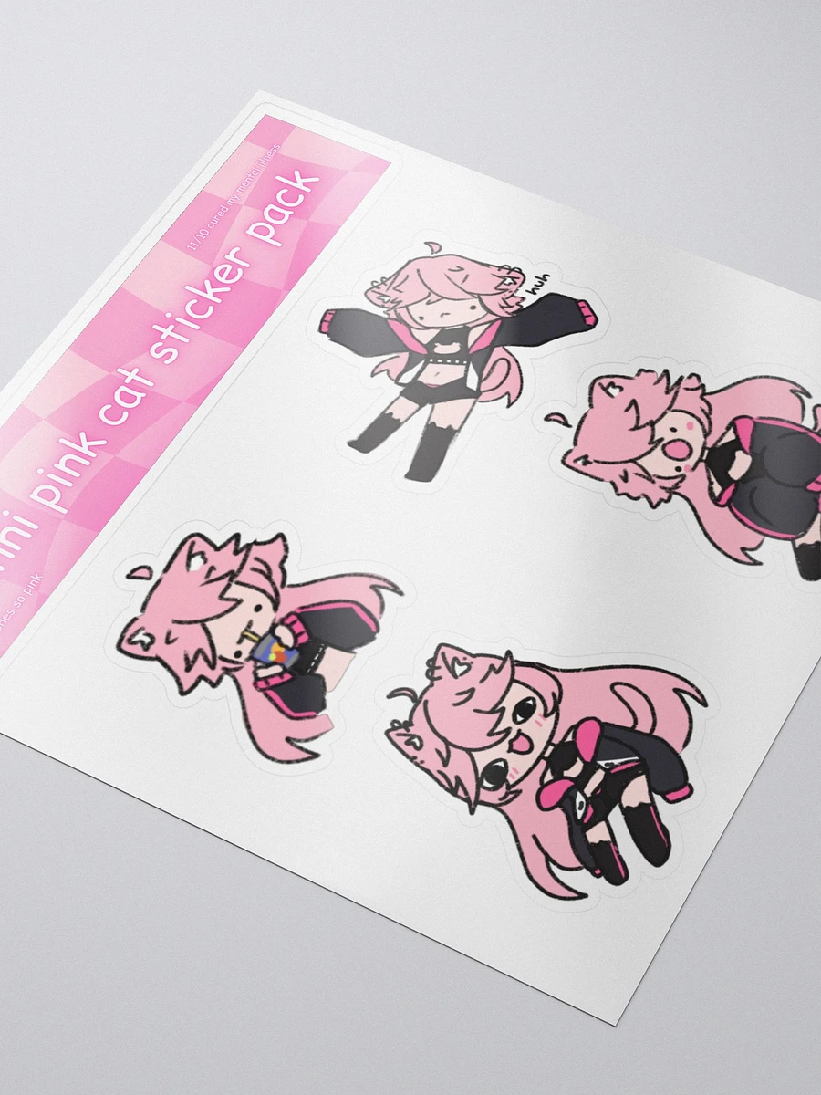 funni pink cat sticker pack | number 1 product image (3)