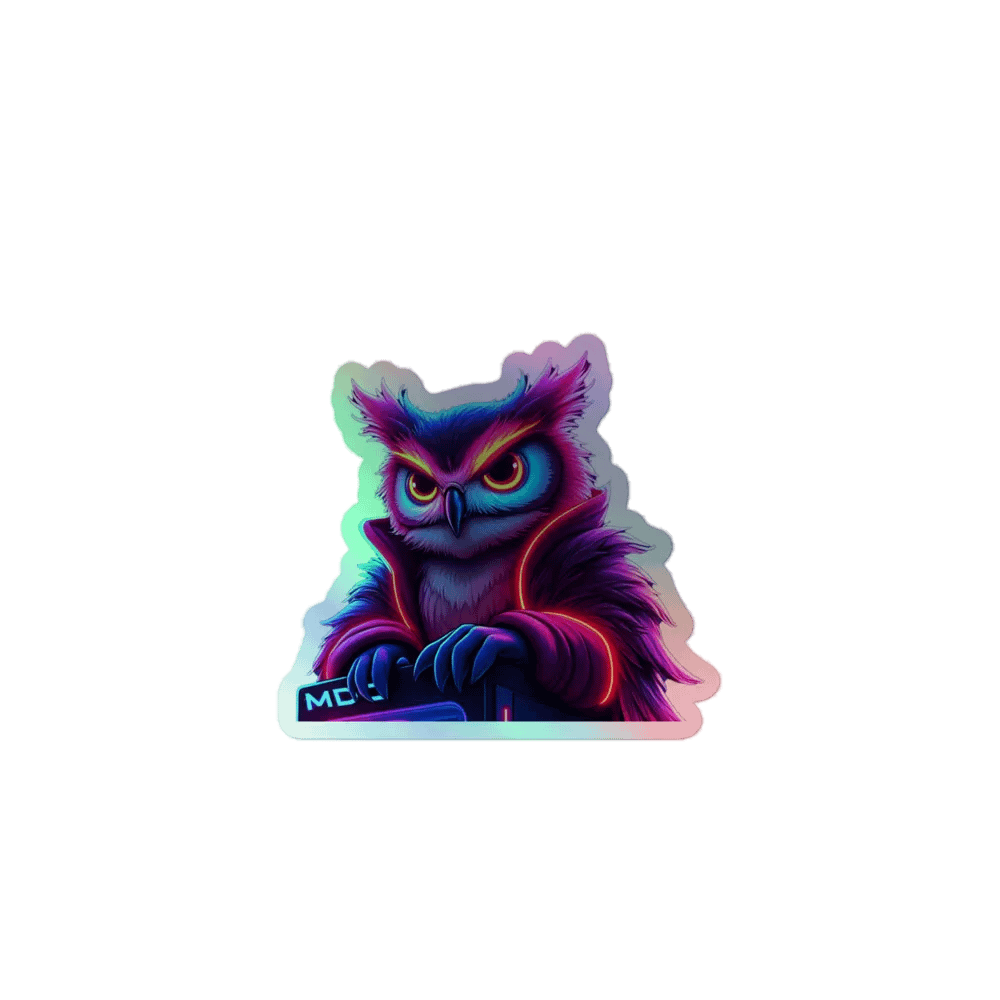 Night Owl Holographic Sticker product image (1)