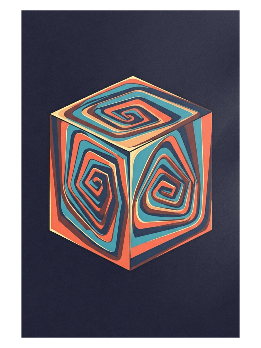 Geometric Illusion Enhanced Matte Paper Poster product image (1)