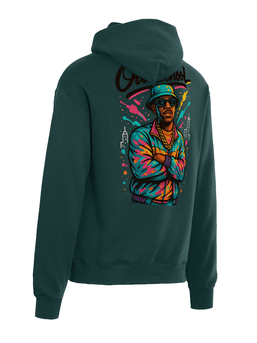 Old School Hip Hop Hoodie– Retro Urban Graffiti Style Design product image (3)