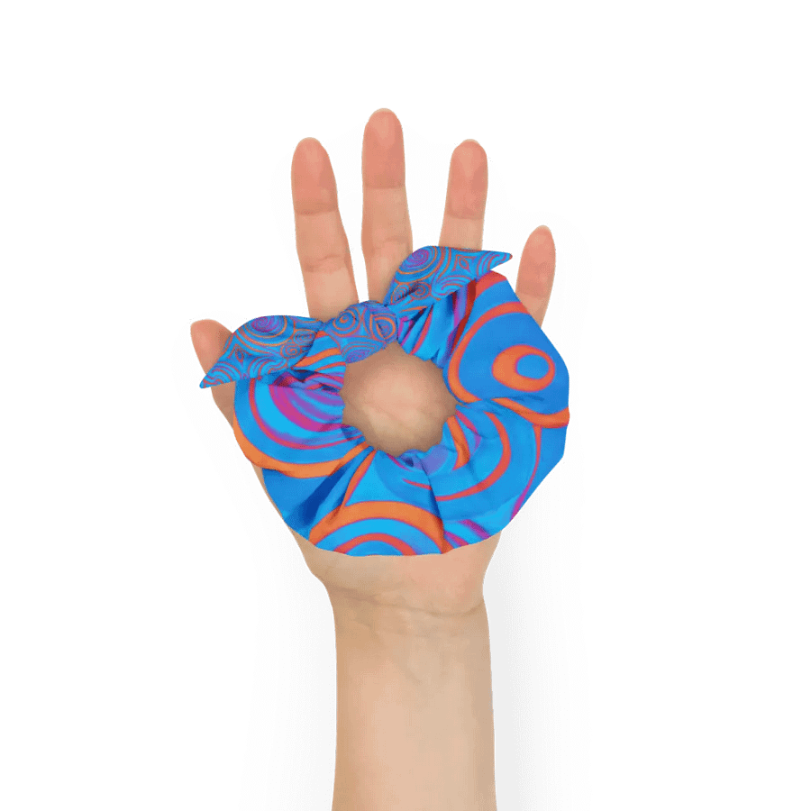 Funky Blue Dreams Liquid Tie-Dye Scrunchie product image (7)