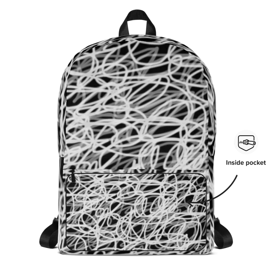 Squiggled zebra backpack product image (12)