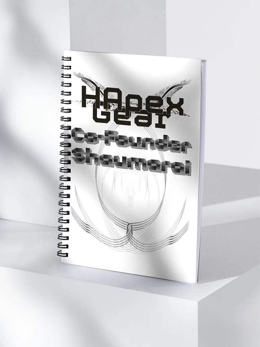 Spiral Notebook - Co Founder Shaumarai - Black HApex Gear Black Logo product image (4)