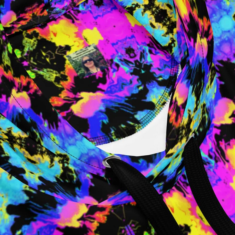 Abstract Neon Melting Daises Unisex Hoodie product image (9)