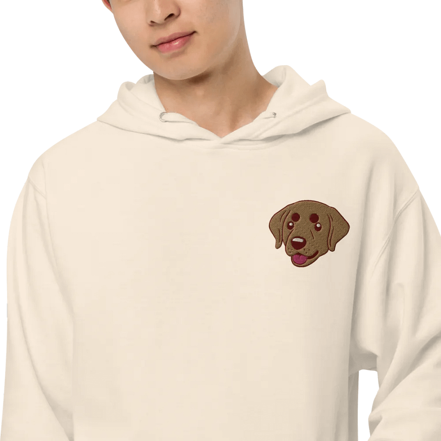Happy Labrador Retriever Pup Midweight Embroidered Hoodie product image (3)