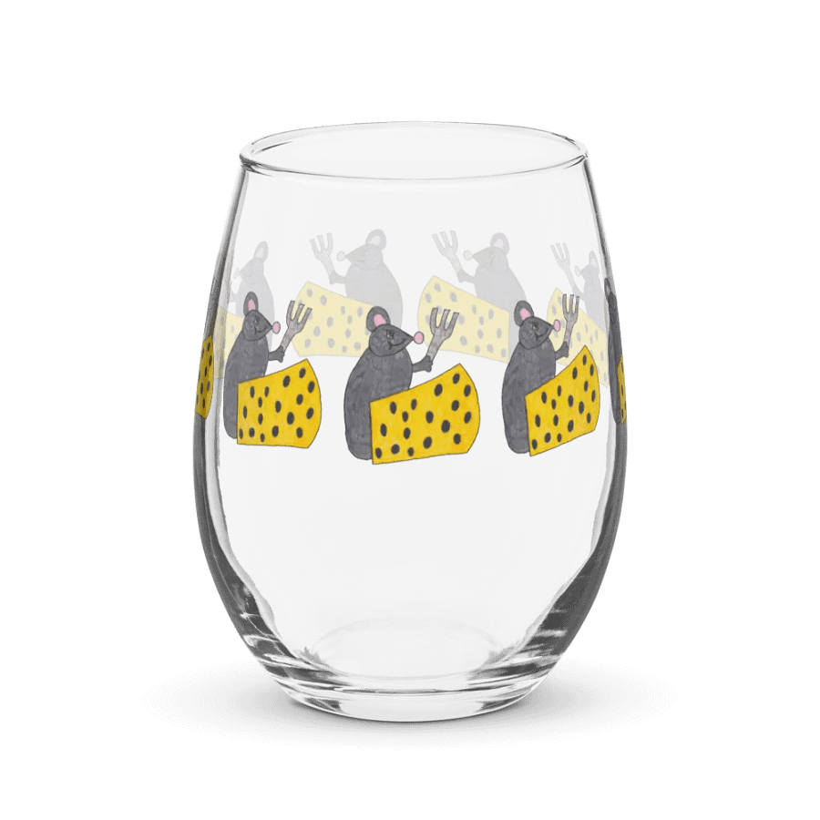 Cheese mouse Stemless Wine Glass product image (1)