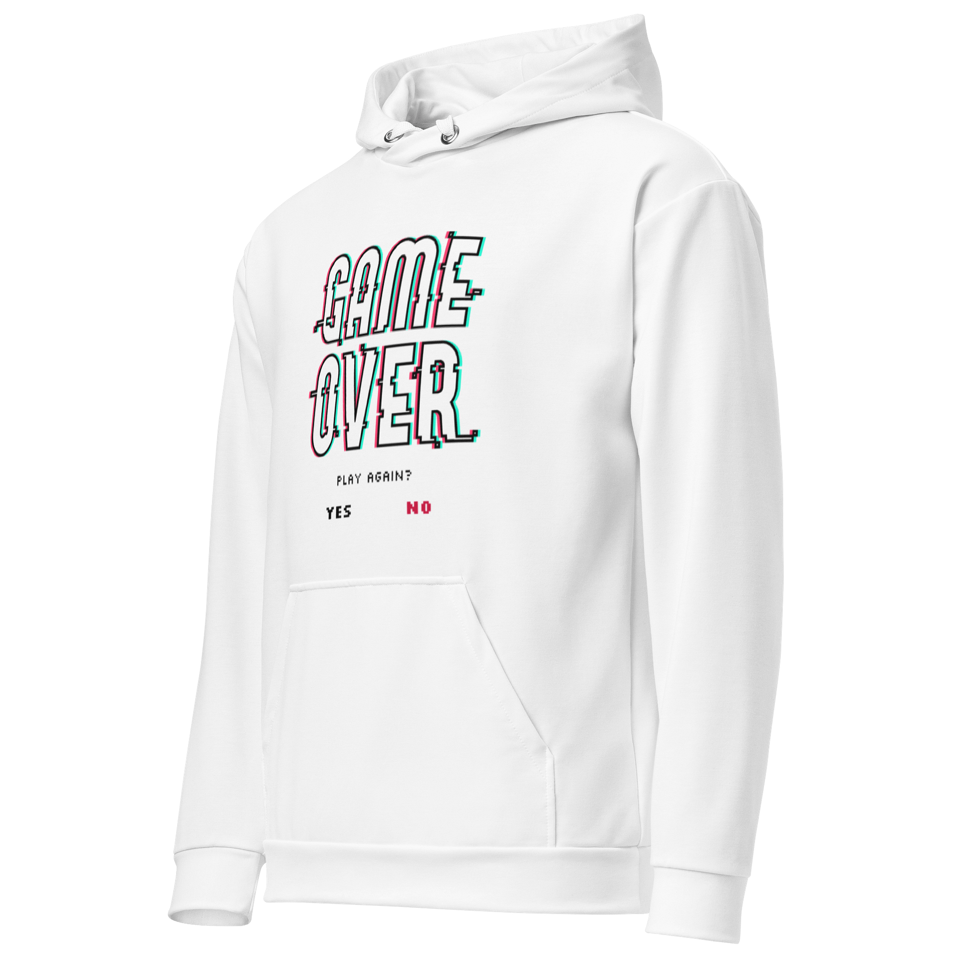 Hoodie Game Over – Glitch Edition White product image (3)