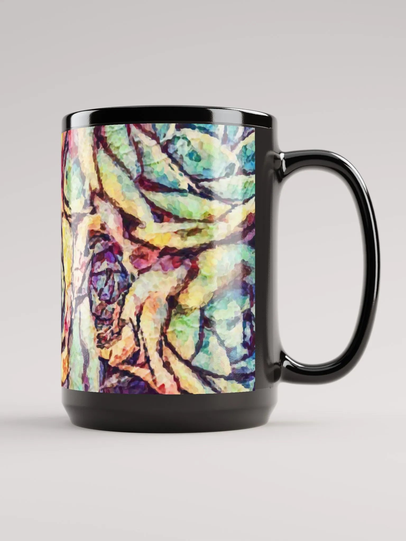 Abstract Graphic | Black Coffee Mug | Harmony Succulent product image (3)