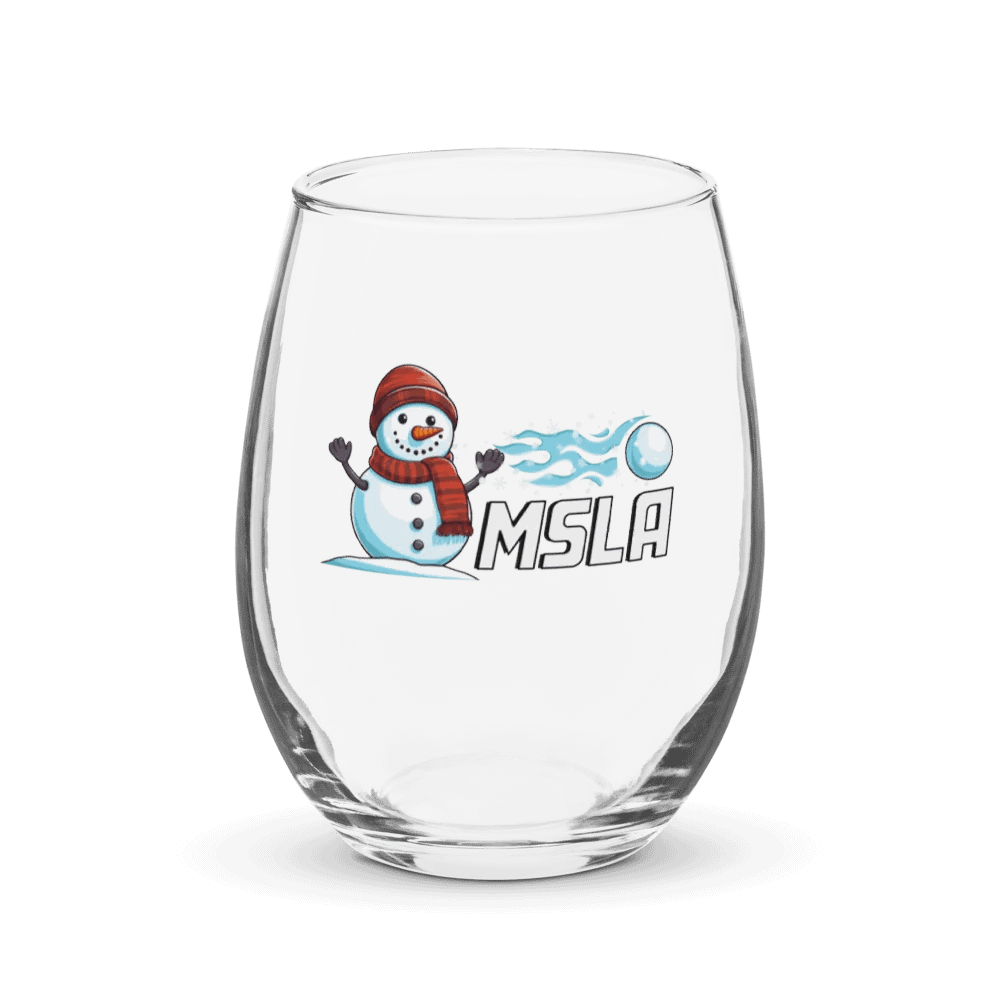 MSLA Holiday Snowman Stemless Wine Glass product image (1)
