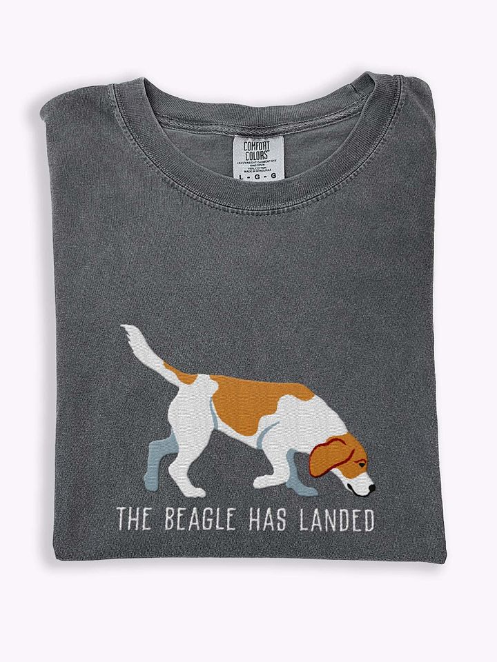 The Beagle Has Landed T-Shirt(Embroidered) of a Beagle(Lemon) product image (1)