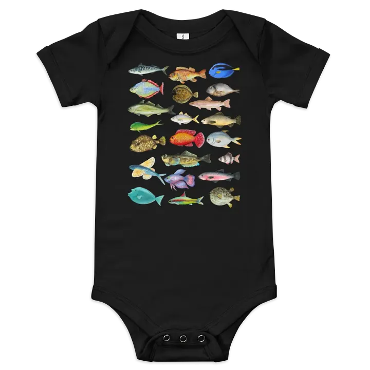Aquatic Adventures Fish Collage Baby Bodysuit product image (1)