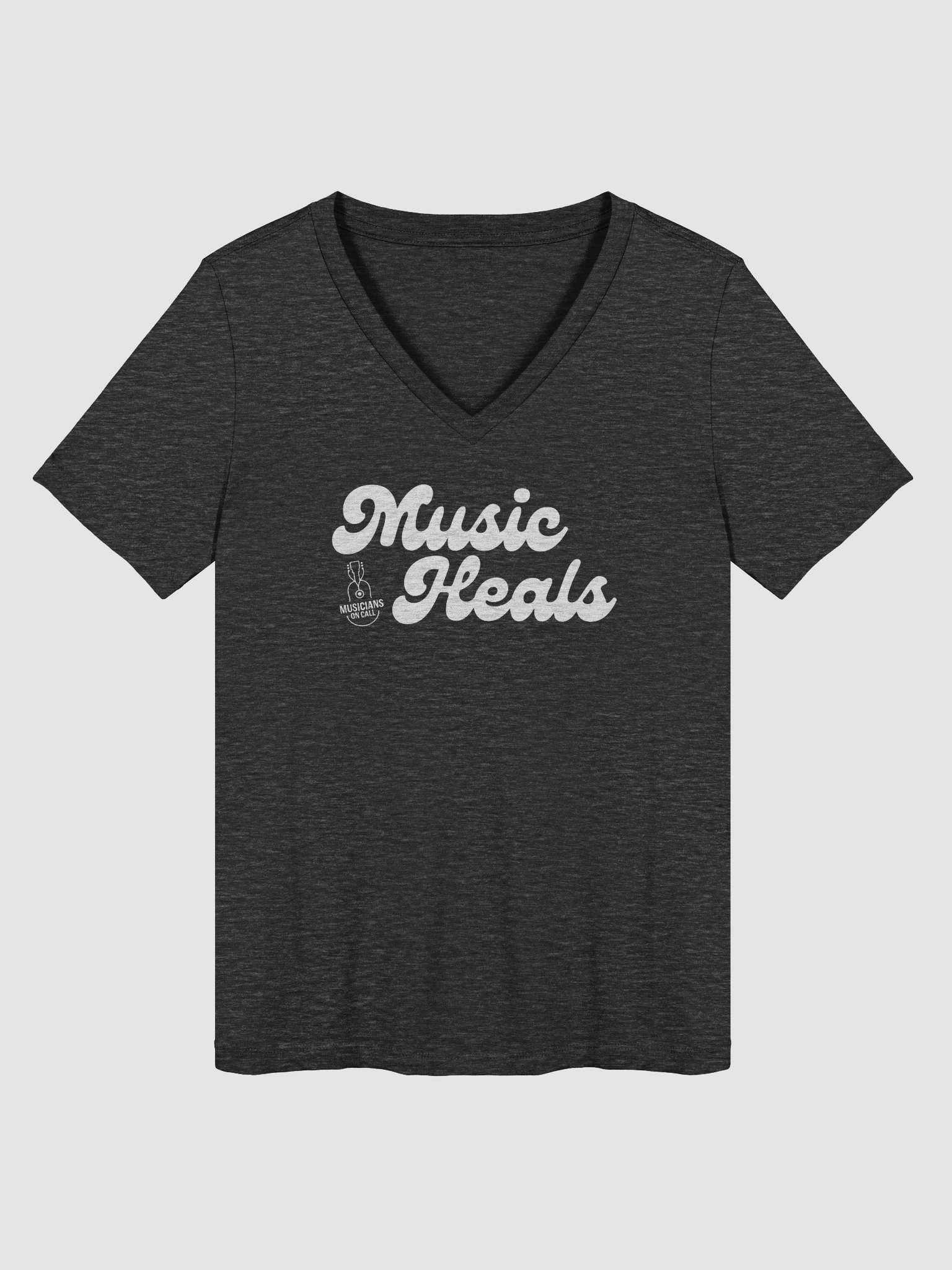 Music Heals V-Neck Tee product image (1)