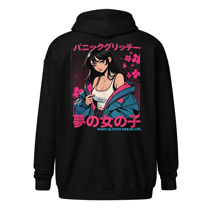 Panic Glitchy Dream Girl Sakura Zip Hoodie product image (1)