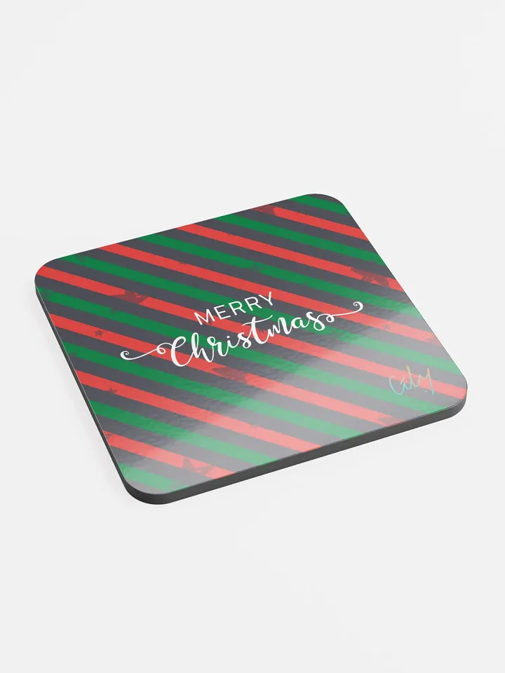 Merry Christmas Striped Coasters product image (2)